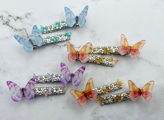 Butterfly Bling Clips