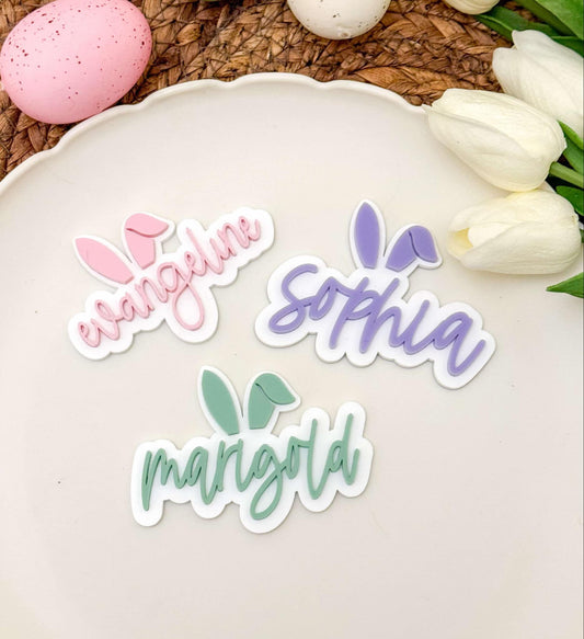 Bunny Ears Easter Name Clips